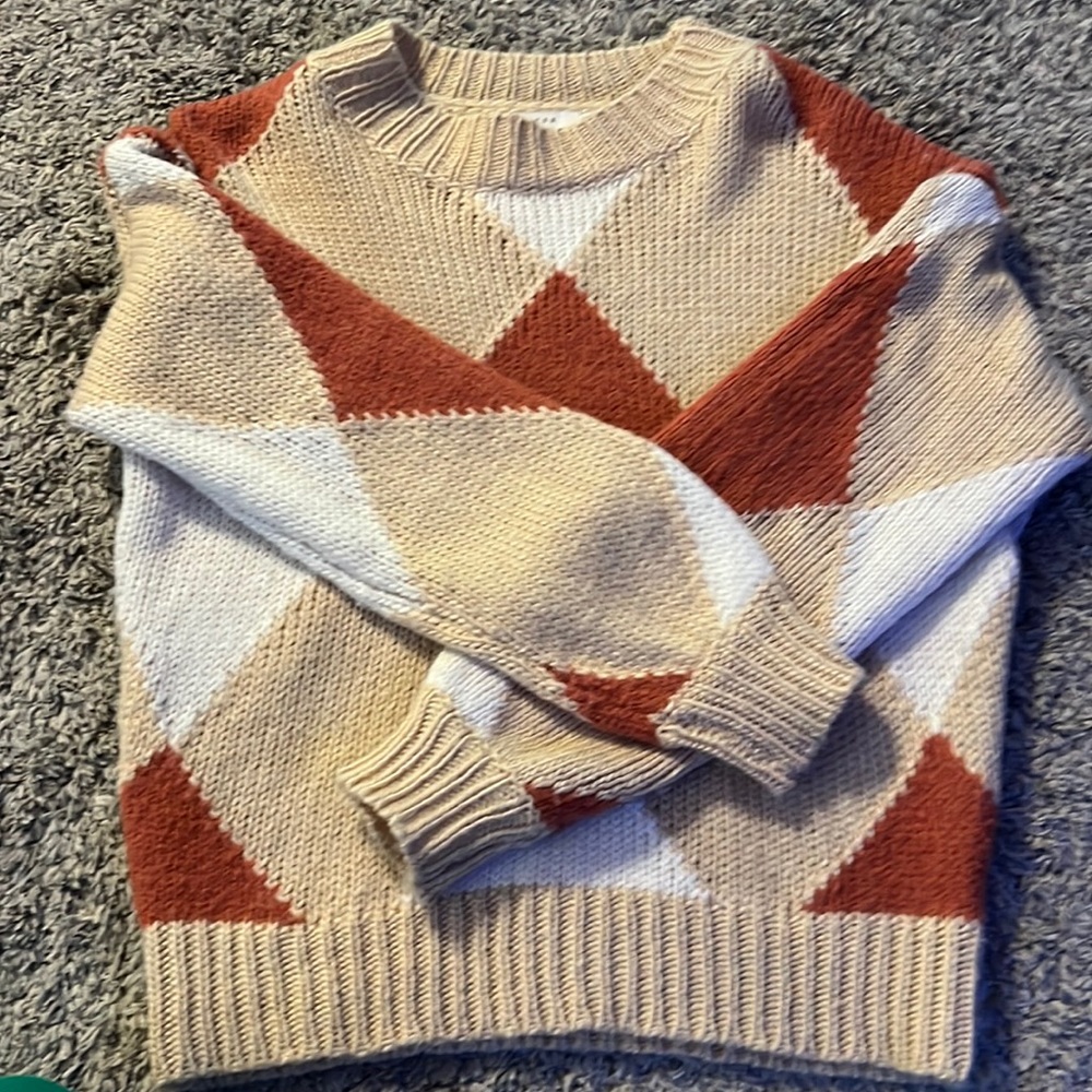 Argyle sweater NWOT